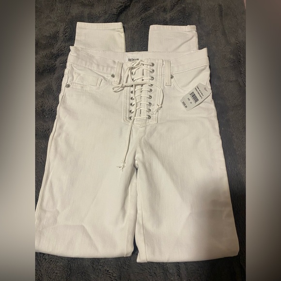 Hudson sz24 Highrise lace up skinny ankle jeans - Picture 3 of 6